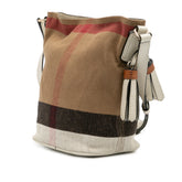 Mini Mega Check Canvas Ashby Tassel Bucket Bag